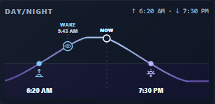 Day and night rhythm visualization
